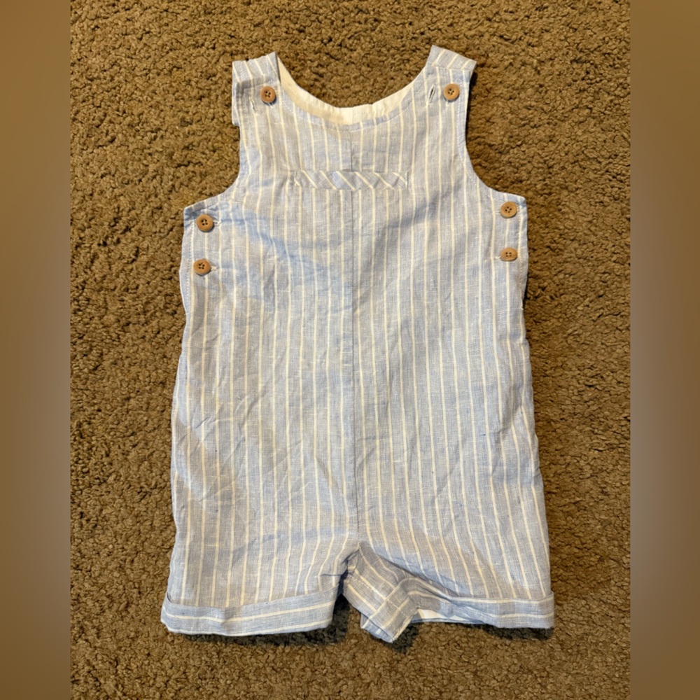 Edgehill Collection Blue and White Striped Tank Top